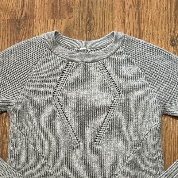 Lululemon The Sweater The Better Womens 4 Small Gray Knit Long Sleeve Ribbed - Picture 5 of 6